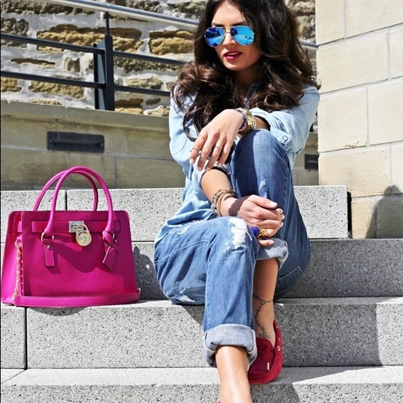 Large Hamilton Fuschia MK Bag and wallet - Picture 5 of 5